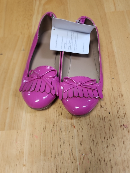 Gymboree Other - Gymboree Vintage 2015 Hot Pink Patent Fringe Bow Loafers Flats Size 13 HTF